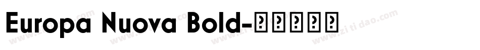 Europa Nuova Bold字体转换